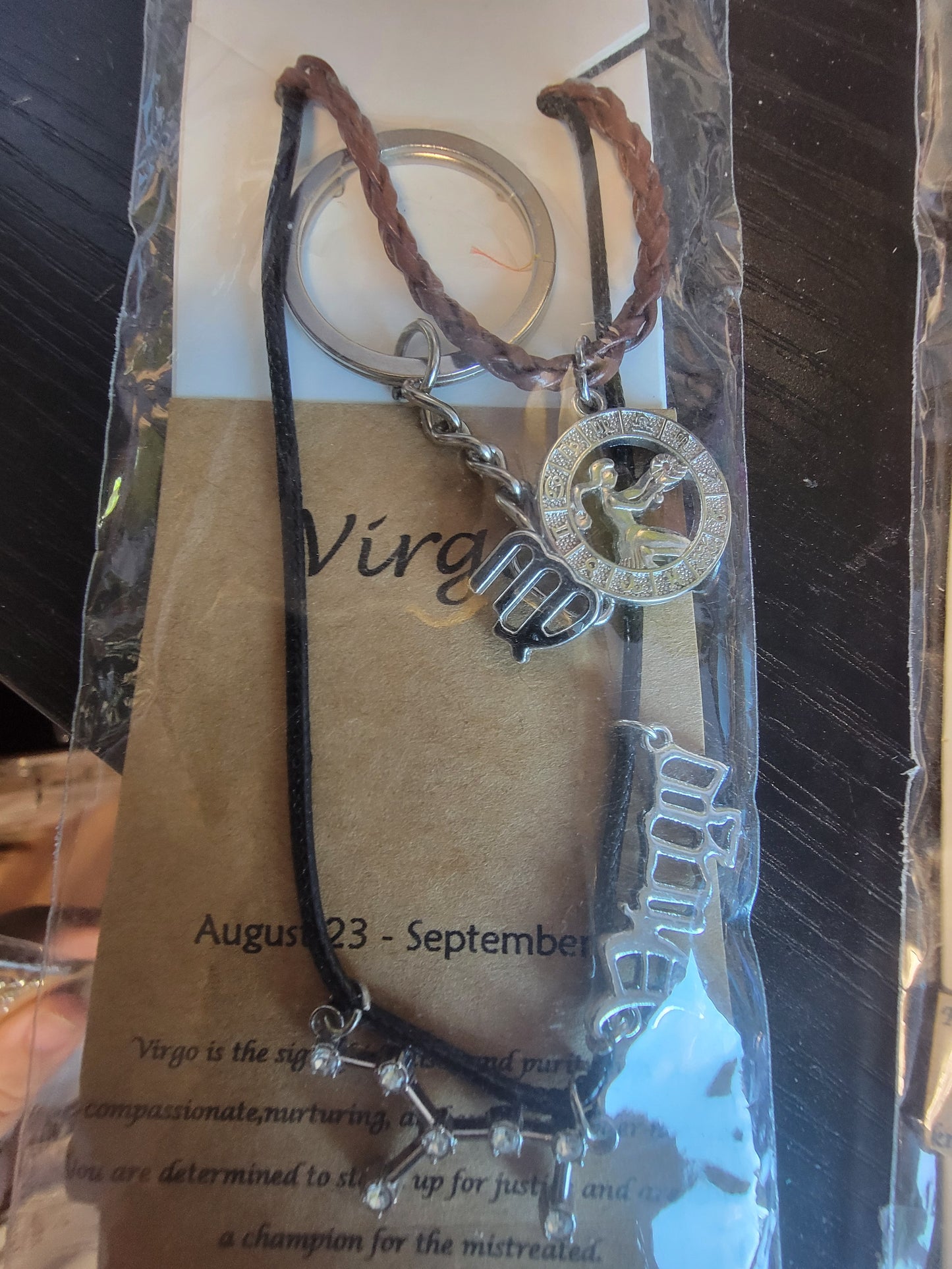 Zodiac keychain/bracelet/necklace combo
