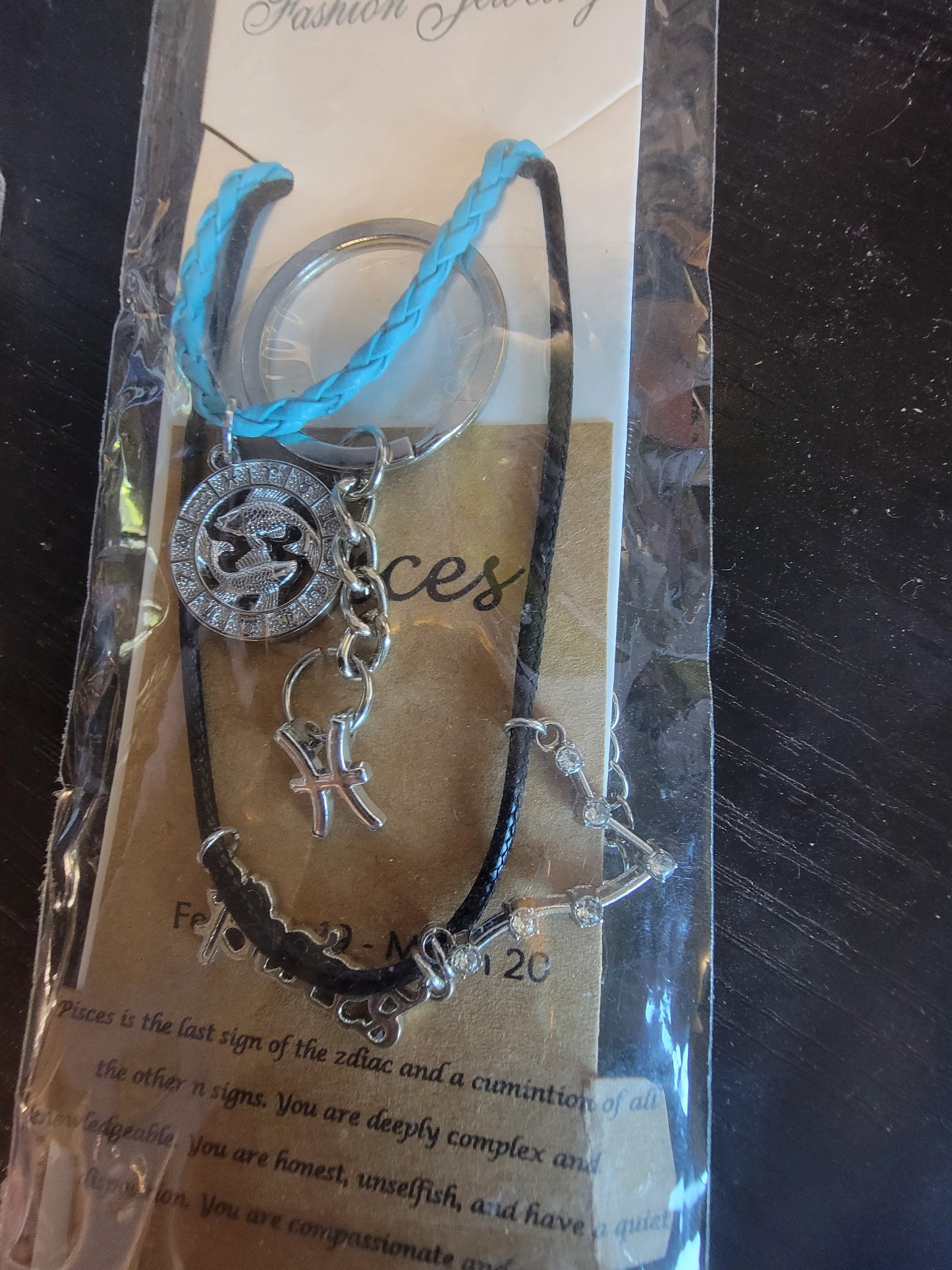 Zodiac keychain/bracelet/necklace combo