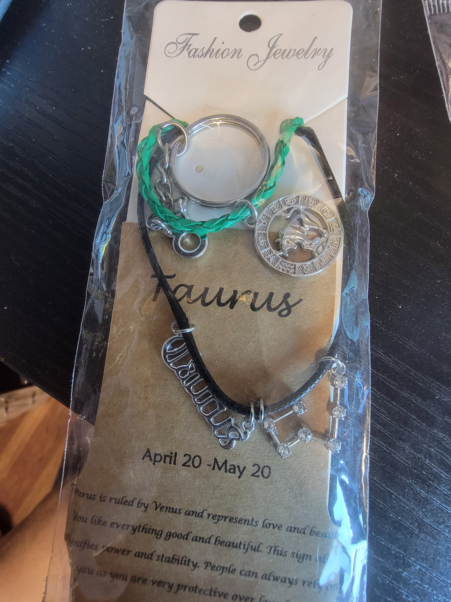 Zodiac keychain/bracelet/necklace combo