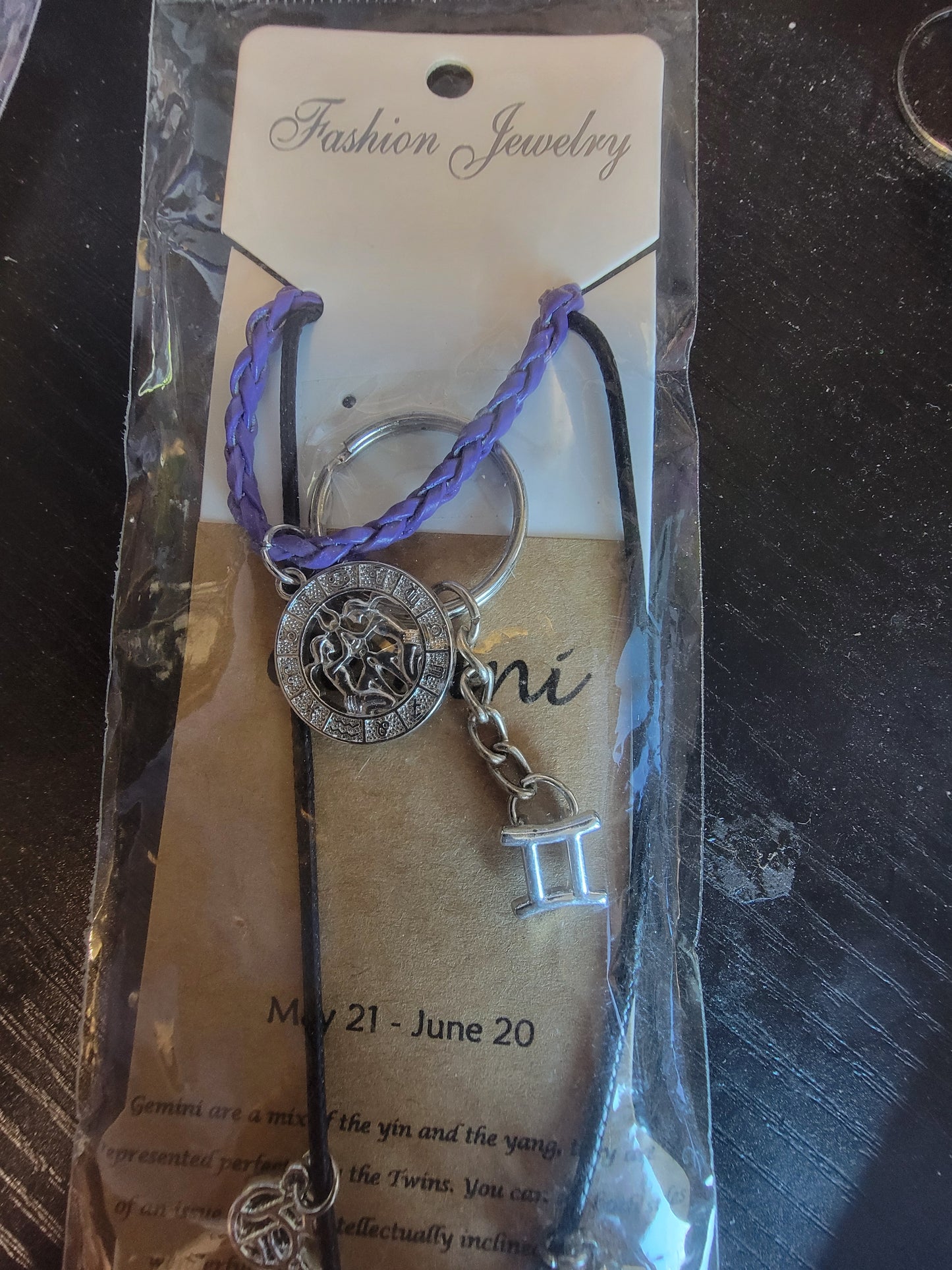 Zodiac keychain/bracelet/necklace combo