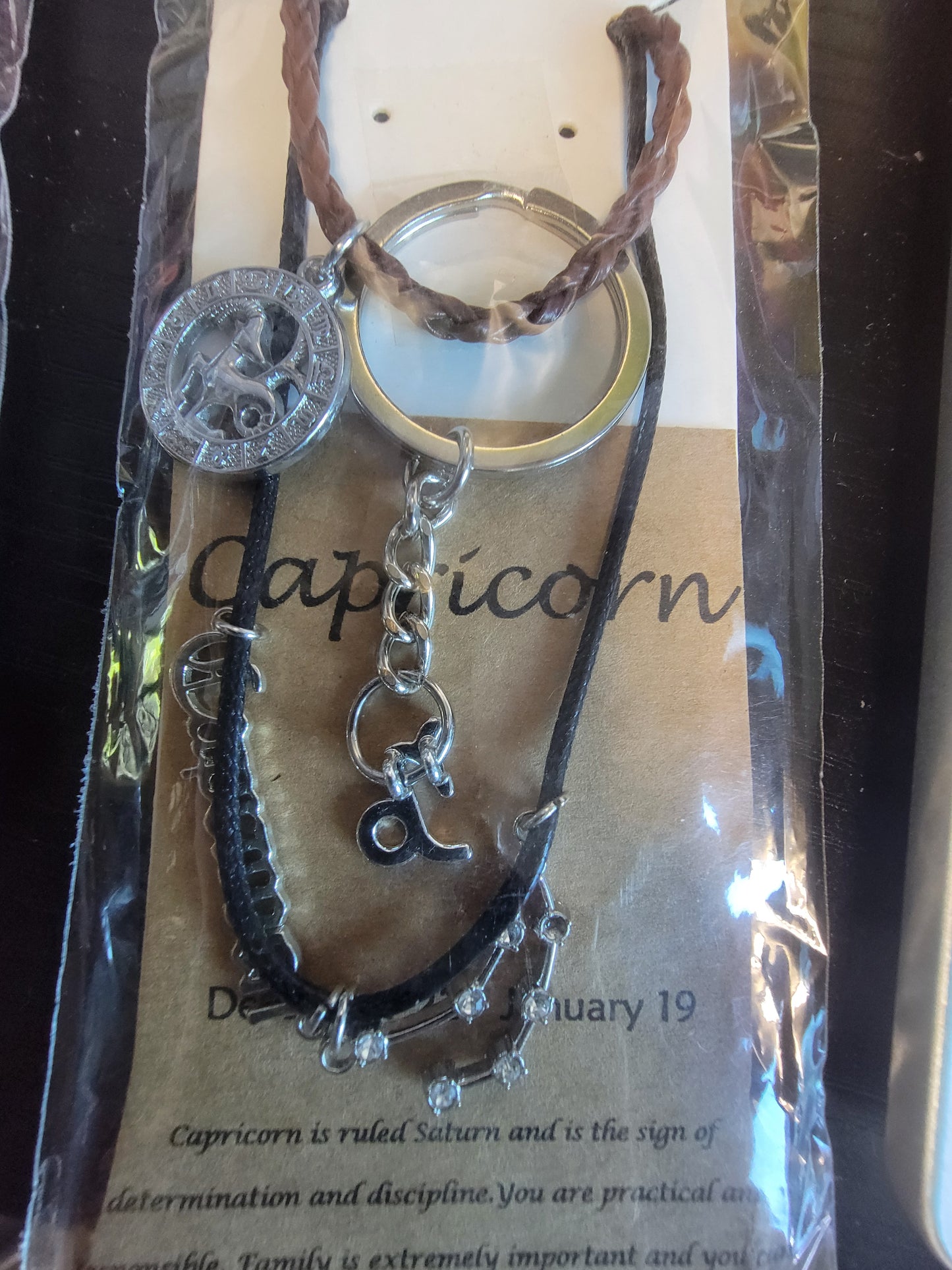 Zodiac keychain/bracelet/necklace combo