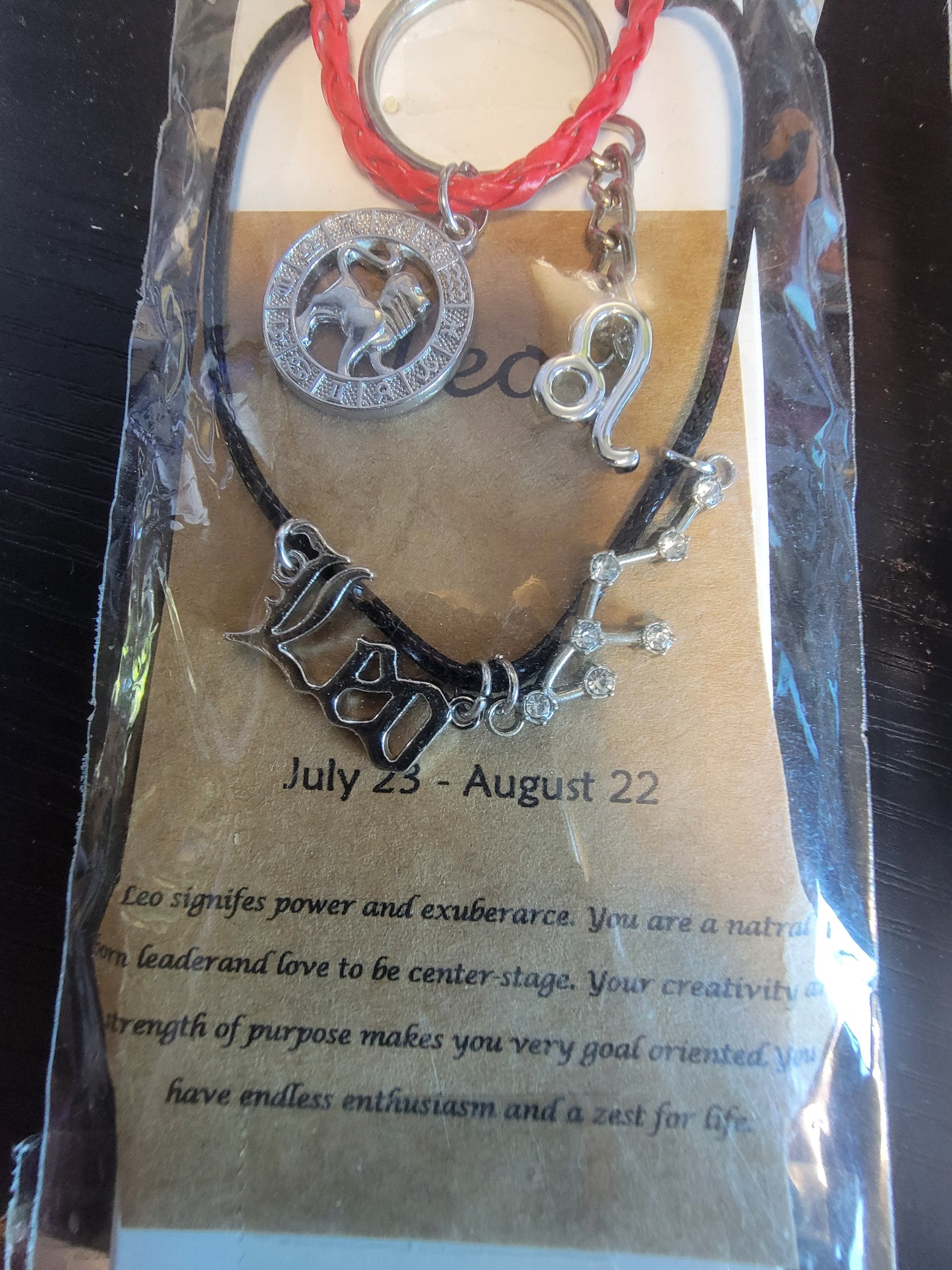Zodiac keychain/bracelet/necklace combo
