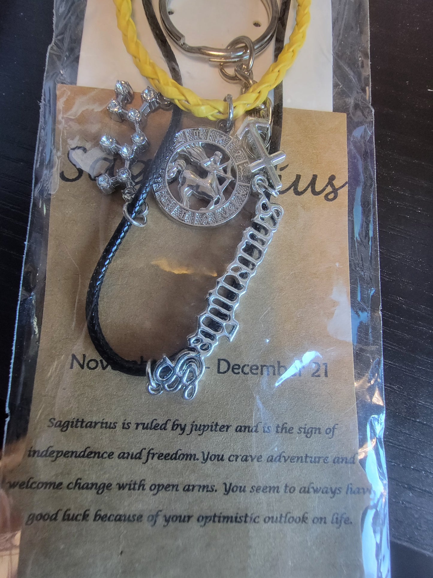 Zodiac keychain/bracelet/necklace combo