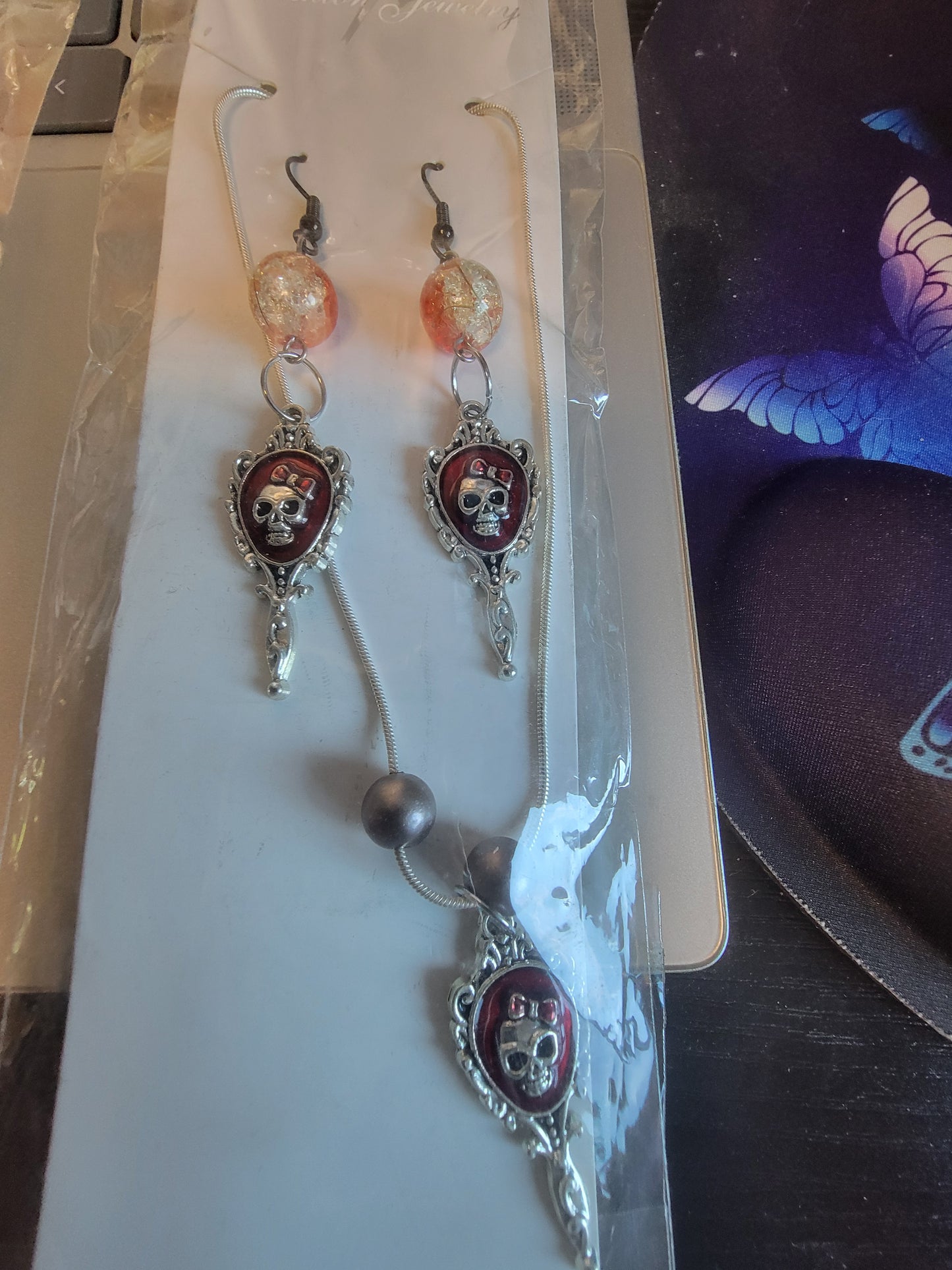Gothic/Victorian Earring/Necklace Combo