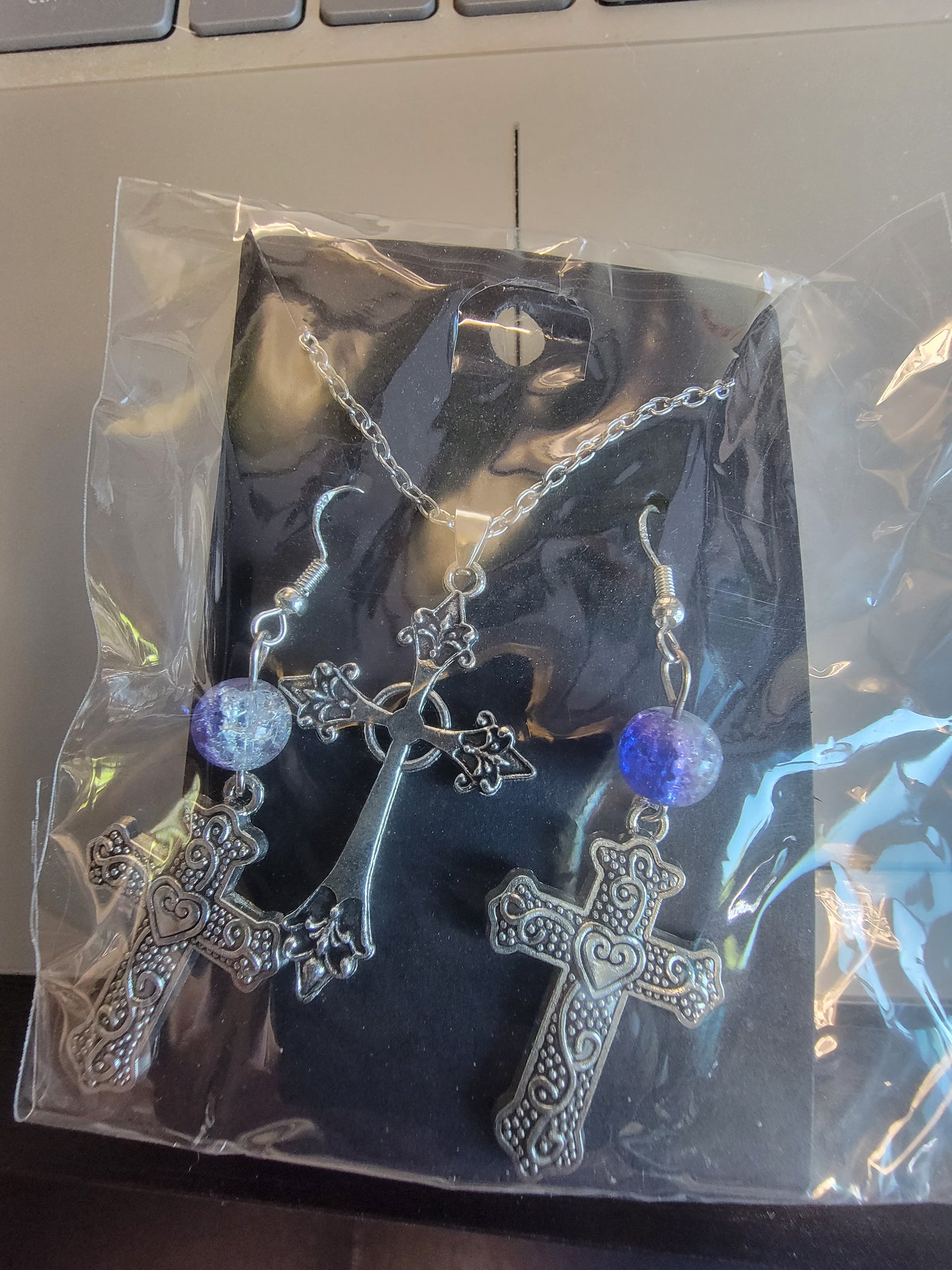 Gothic/Victorian Earring/Necklace Combo