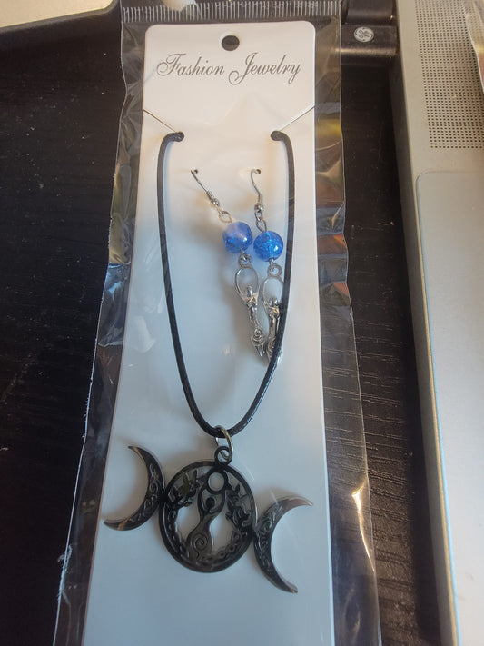 Mother Goddess Earring/Necklace Combo
