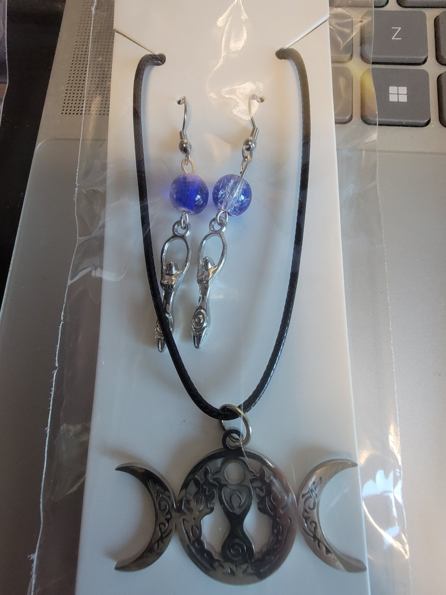 Mother Goddess Earring/Necklace Combo