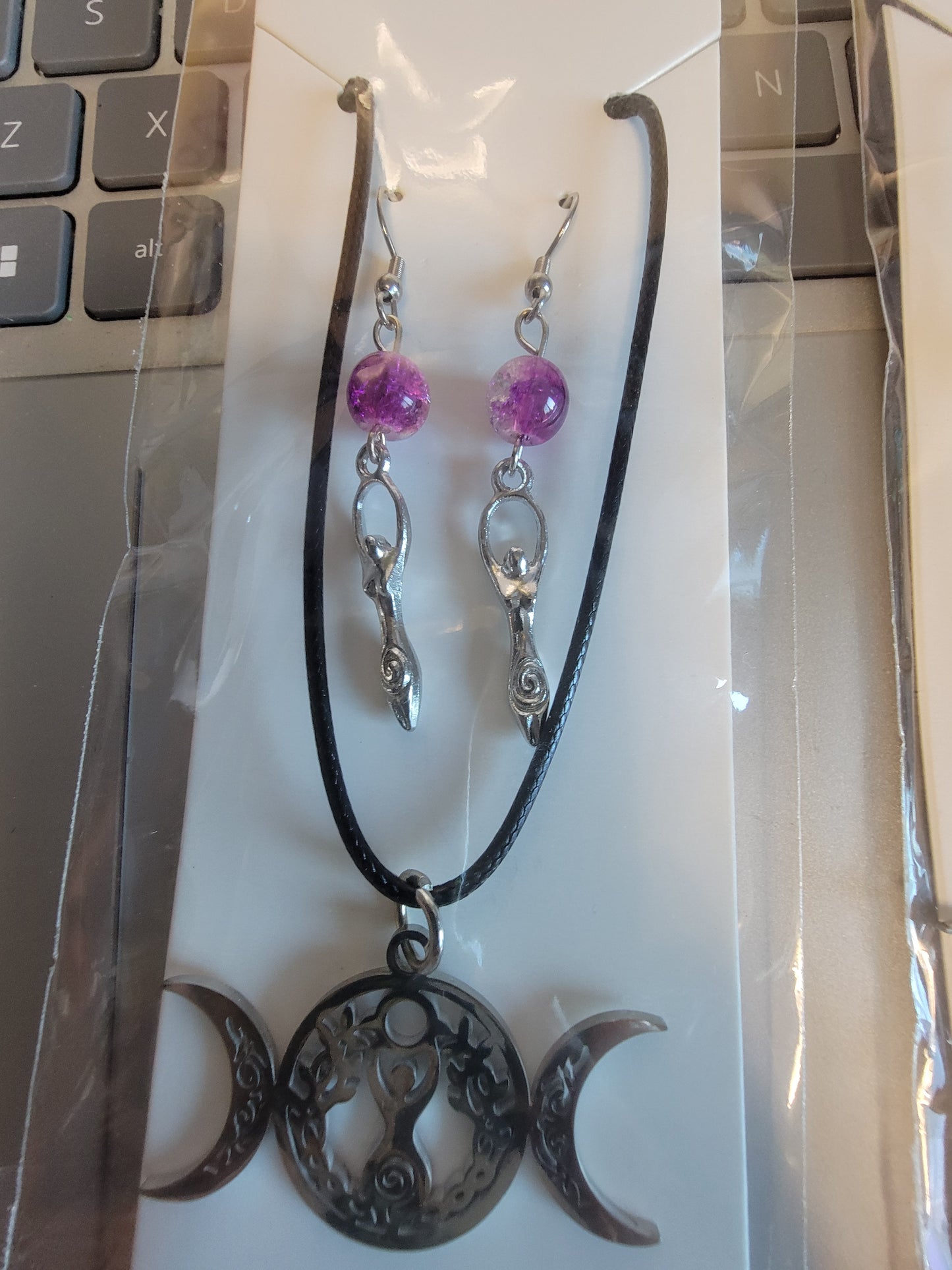 Mother Goddess Earring/Necklace Combo