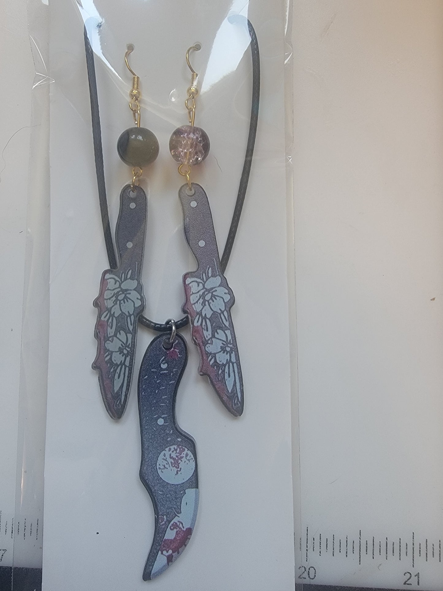 Gothic/Victorian Earring/Necklace Combo